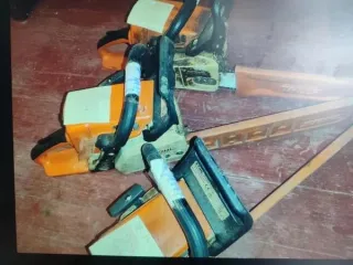 Бензопилы Stihl и Partner, инструменты, комплектующие годные остатки: набор ключей, трос с чекером, домкрат, бензопила Партнер 350, Бензопила Stihl MS 180/C, Бензопила SHTIL MS-260, Бензопила Штиль 260, три бензопилы марки "STIHLMC250", разукомплектованную бензопилу марки "Штиль"