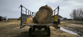 Прицеп 2ПТС-4 1987 года выпуска, красный, государственный номер 9962 СТ34.