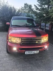 Land Rover Range Rover Sport 2006, 390 лс, 295083 км, полный привод, АКПП, легковой автомобиль, марка: Land Rover, модель: Range Rover Sport, год изготовления: 2006, цвет: темно-красный, VIN: SALLSAA346A941137, страна: Англия.