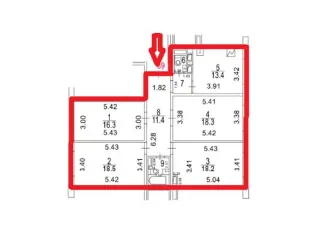 Квартира ул. Маршала Ерёменко, д. 1 корп. 1, кв. 89, 103 кв. м, Москва. Жилое помещение по адресу: г. Москва, ул. Маршала Ерёменко, д. 1, корп. 1, кв. 89 общей площадью 103,0 кв. м (Этаж №4), кадастровый номер: 77:16:0010105:39828. Вид жилого помещения: Жилое. Общая площадь: 103.