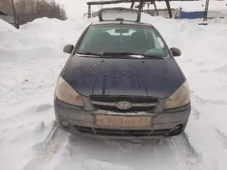 HYUNDAI Getz, 2008, г/н К969МА21, VIN KMHBU51DP9U854886, синего цвета, год выпуска 2008