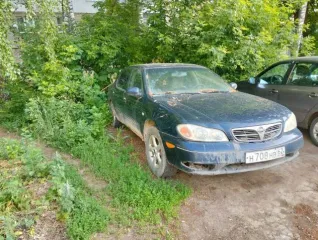 Nissan Maxima 2000 года, 140 л.с., пробег 222222 км. VIN: JN1CAUA33U0052696, госномер Н708НВ62, объем двигателя 1995 куб.см., цвет синий, механическая КПП, передний привод. Автомобиль не на ходу. Требуется полный ремонт и покраска кузова, имеются значительные повреждения от коррозии. Электроника не…