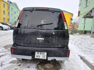 Nissan Cube 2000 года, госномер Н845МУ03, черный цвет. VIN: AZ10039628, двигатель бензиновый 1.3 л (85 л.с.), снаряженная масса 980 кг, полная масса 1200 кг. Производство: Япония.