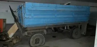 Прицеп тракторный самосвальный 2ПТС-4 мод. 887Б. Заводской номер машины 466, год выпуска 2004, цвет синий, паспорт самоходной машины и других видов техники ВВ385540.