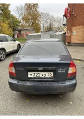 Hyundai Accent, 2009 года, 102 л.с., пробег 188006 км, автоматическая коробка передач. VIN: X7MCF41GPAM228999. Государственный номерной знак М322ХХ35.