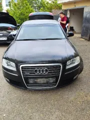 Audi A8L 2008 года, черный цвет кузова. VIN: WAUZZZ4E78N011094. Пробег свыше 750 000 км. Двигатель заменен на контрактный. Требует значительных вложений.