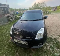 Suzuki Swift 2005, черный, 67 л.с. (91 кВт), 343142 км, кузов № Z011S150327, VIN отсутствует, г/н Х440ТА125.