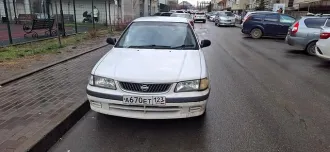 Nissan Sunny 1999 легковой седан NISSAN SUNNY, 1999 г.в., А670ЕТ123, (VIN): отсутствует, кузов: B15-001848, цвет: белый.