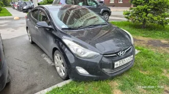 Hyundai Avante 2011 года, 140 лс, 184909 км, АКПП, VIN: KMHDH41DBBU032801, цвет черный, ПТС: 25EH 528411, двигатель №: G4FDAU042495
