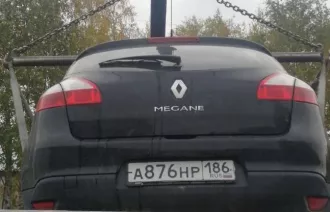 Автомобиль легковой, марка: Renault, модель: Megane, VIN: VF1BZL70T49426881, гос. рег. номер: А876НР186, год изготовления: 2013