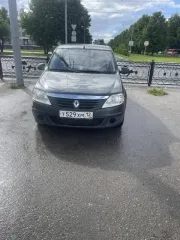 Renault Logan 2010 года, 102 лс, 162229 км, VIN X7LLSRBYHAH343698. Техническое состояние транспортного средства: нет нижнего лямбда зонда, из-за этого горит чек, необходимо поменять ремень ГРМ с помпой и передние колодки, не работает кондиционер, вытек фреон, не работает ручной тормоз.