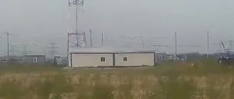 Административно-бытовой комплекс, медпункт, ремонтно-механическая мастерская, склад-столовая, забор, ворота, контейнер 20 фут TCHU 6600698, блок-контейнер "Проходная" 2,45х6м.
