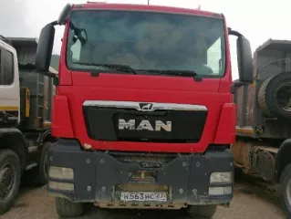 Автосамосвал БЦМ-59 на шасси MAN TGS 41.400 8х4 BB-WW, VIN X3W65392АН0001797, 2017 г.в., №двигателя D2066LF6350547991324798, цвет красный, ГРЗ Н595НС27 (разукомплектован)