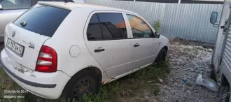 Skoda Fabia 2001, 60 л.с., легковой автомобиль, гос. номер У197АМ52 RUS, VIN: TMBPH46Y523294170, ПТС 67TP449630, СТС 52УУ197222, цвет белый. Сколы, ржавчина по всему кузову.