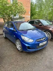 Хендай Солярис 2011 года выпуска. VIN: Z94CT51CABR011370. Цвет кузова темно-синий. Объем двигателя 1396 см³, мощность 107 л.с. Экологический класс 4. Тип транспортного средства — легковой хэтчбек. Техническое состояние и комплектность можно оценить при самостоятельном осмотре.