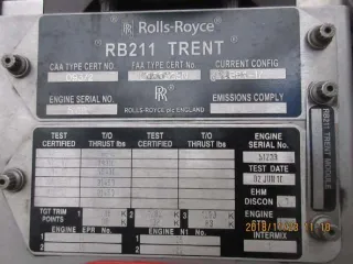 Двигатель Trent 892B-17 (серийный № 51123)