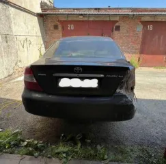 Toyota Camry, 2003 года, 152 лс, АКПП. Транспортное средство марки "TOYOTA CAMRY", 2003 год выпуска. Идентификационный номер (VIN): JTDBE38K700267735. Цвет кузова (кабины): черный. Рабочий объем (см³): 2362. Тип транспортного средства: легковой седан.