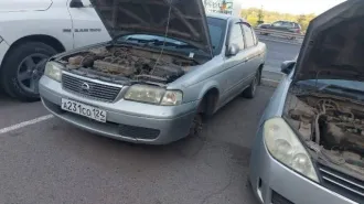 Nissan Sunny, 2002 года, 105 лс, 214586 км, АКПП. Легковой автомобиль, 2002 года выпуска. Неисправна АКПП/двигатель. Нет передних колес. Нет АКБ (аккумулятора). Не на ходу.