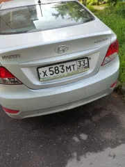 Hyundai Solaris 2012 года выпуска, модель двигателя G4FCBW430485, цвет серебристый темный, VIN Z94CT41DBCR102481, мощность двигателя 123 л.с., объем двигателя 1591 куб.см., масса без нагрузки 1160 кг, разрешенная масса 1565 кг, государственный регистрационный знак Х583МТ33