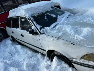 Toyota Corolla, госномер К583ОВ27, 1990 год выпуска, двигатель 2Е 2139555, кузов EE960076487, цвет белый, объем 1295 см³. Назначение: pryamie. Вид транспорта: легковой. Марка: Corolla. VIN: 0. Модель: Toyota. Год выпуска: 1990.