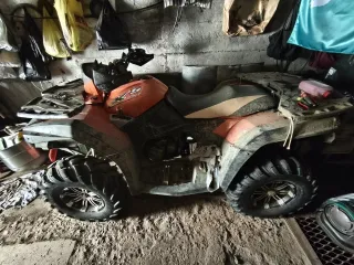 Мотовездеход CFMOTO X5 2015 года, модель CF500AU-6L, VIN: LCELDTS94F6000569, регистрационный знак 0968СС. Цвет кузова оранжевый, вид движителя колесный, мощность двигателя 32 л.с. Конструкционная масса 393 кг, габаритные размеры 2350х1160х1400. Состояние технически неисправно.