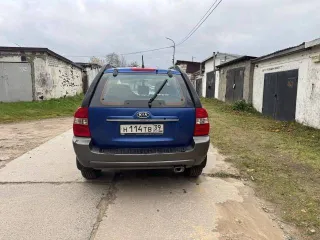 Kia Sportage 2007 года, 140 л.с., пробег 165000 км, полный привод. VIN: KNEJE55257K369889, государственный номер Н114ТВ39. Тип двигателя: бензин, мощность 104 кВт (141 л.с.), цвет кузова синий.
