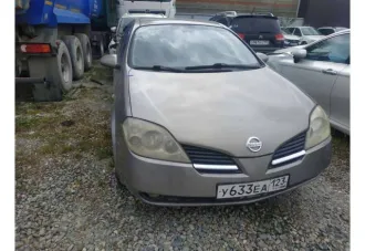 Nissan Primera 2004 года, 116 л.с., 450000 км. Транспортное средство - легковой автомобиль NISSAN PRIMERA 1.8 ELEGANCE, 2004 года выпуска, VIN: SJNBBAP12U0216798, ГРЗ У633ЕА123. Транспортное средство находится в