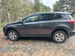 Toyota RAV4 2014 года, 146 лс, полный привод, АКПП. Номер двигателя 3ZR 6001150; VIN: JTMZDREV90J001677. Состояние кузова (внешний осмотр): вид спереди: бампер, решётка радиатора, капот, оптика — на общем ракурсе видимых повреждений не выявлено; на капоте и лобовом стекле — опавшая листва. Вид…