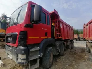 Автосамосвал БЦМ-59 на шасси MAN TGS 41.400 8х4 BB-WW, VIN X3W65392АН0001797, 2017 г.в., №двигателя D2066LF6350547991324798, цвет красный, ГРЗ Н595НС27 (разукомплектован)