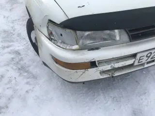 Toyota Corolla, 1992 года, 105 лс, 354746 км, АКПП, Автомобиль Тойота Королла 1992 г.в.; г/н: Е924ЕО138; цвет: Белый; Номер кузова (прицепа): AE1000008789; № двигателя: G782004. Двигатель дымит, требуется замена поршневой. Опорный правый подшипник под замену, задние тормозные колодки изношены.