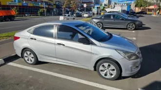 Hyundai Solaris 2015 года, 123 л.с., 635000 км, АКПП, легковой седан, марка, модель: Хендэ Солярис, VIN: Z94CT41DBFR412080, категория тс – В / M1, 2015 г. в., цвет кузова – серебристый, мощность двигателя, л.с. (кВт) – 123 (90), рабочий объем двигателя куб. см. – 1591, разрешенная максимальная…