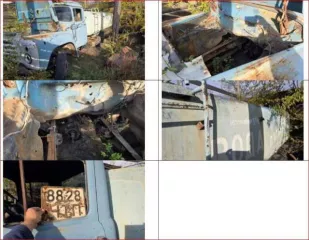 Грейдер прицепной СД-105, заводской номер 7336. Каток дорожный ДУ-93. Кабина от автомобиля КРАЗ 256 Б1, государственный регистрационный номер К328ТХ75. Автомашина ЗИЛ ММЗ-554, государственный регистрационный номер 8828ЧТП. КАМАЗ (рама). КДМ, рама. Автобус ПАЗ-3205 (снят с учета). Кузов КАМАЗ. Бочка…