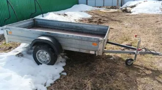 Прицеп Бизнес В50, 2016, VIN Z9P0B5000G0000409, тип – прицеп к легковому автомобилю, цвет – серый (имеется коррозия, электрическая вилка не исправна)