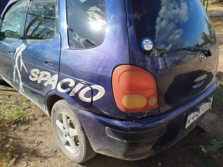 Toyota Corolla Spacio 1989 года, госномер К446ТО75. Модель двигателя 4А, номер M161636, мощность 115 л.с., объем 1587 см³. Номер кузова AE111 6057510, год кузова 1998, цвет синий. Привод передний, коробка автомат. Пробег более 250 тыс. км. Состояние кузова удовлетворительное. Требуется замена…