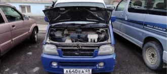 Suzuki Every 1999 года, 85 лс, полный привод, АКПП, автомобиль легковой, марка: SUZUKI, модель: EVERY, VIN: Отсутствует, гос. рег. номер: А640ЕА49, год изготовления: 1999