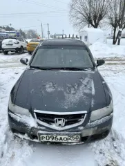 Honda Accord 2003 года, 190 лс, 249179 км, АКПП. Легковой автомобиль находится на ходу. Аккумулятор разряжен, зарядка аккумулятора не дала результатов. Колеса спущены. Автомобиль не товарного вида. Требуется текущий ремонт автомобиля: не стабильная работа двигателя внутреннего сгорания, неисправен…