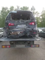 Infiniti QX56, 2012 года, 405 лс, 100000 км, полный привод, АКПП. Автомобиль - Infiniti QX56; год выпуска – 2012; VIN номер: JN1JANZ62U0002670, цвет кузова (кабины): ТЕМНО-БОРДОВЫЙ. Тех. состояние неизвестно; после ДТП в заднюю часть. Капот не открывается, запустить с бустером невозможно без…