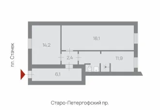 Нежилое помещение расположено по адресу: Санкт-Петербург, Старо-Петергофский проспект, д. 41, литера А, пом. 3-Н, площадь 50.7 кв.м, назначение: нежилое, этаж №1, кадастровый номер 78:32:0008005:2812. Право собственности подтверждается записью в Едином государственном реестре недвижимости от…