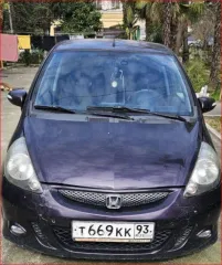 Honda Jazz 2007 года, 83 лс, VIN JHMGD18907S215576, государственный регистрационный знак Т669КК93, цвет фиолетовый (предмет залога)