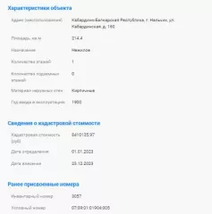 Нежилое здание - Контора клуба, общей площадью 214,4 кв.м, этажность 1, инвентарный № 3057, лит. А, кадастровый № 07:09:0000000:22337, расположенное по адресу: Кабардино-Балкарская Республика, г. Нальчик, ул. Кабардинская, д. 160; Нежилое здание - Здание конторы, общей площадью 323,6 кв.м…