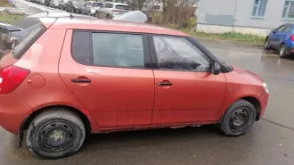 Skoda Fabia, 2007 года, 69 лс, 214000 км, МКПП, красно-коричневый, VIN TMBAH15J483042749, пробег 213171 км, бензин, объем 1198 куб.см, местонахождение: г. Вологда, ул. Воркутинская, д. 16Г (парковка у дома), ржавчина и потертости по кузову, пробег 213174.