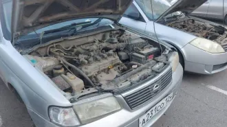 Nissan Sunny, 2002 года, 105 лс, 214586 км, АКПП. Легковой автомобиль, 2002 года выпуска. Неисправна АКПП/двигатель. Нет передних колес. Нет АКБ (аккумулятора). Не на ходу.