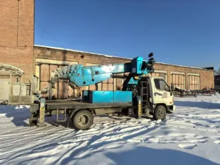А/м спецназначения автовышка Hyundai E-Mighty VIN KMFGA17PPCC196492, год выпуска 2012, цвет: белый, гос. номер М 516 ХУ 38. Требуется ремонт ходовой части