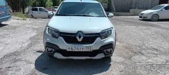 Renault Logan Stepway 2021 года выпуска, VIN X7L4SRLVG68 545211, цвет белый.