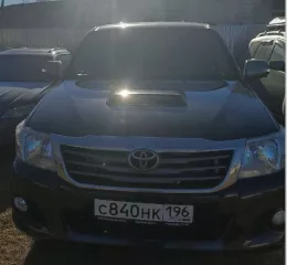 Автомобиль: марка TOYOTA, модель HILUX, год выпуска 2014, VIN MR0FR29G601030465