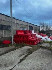 Дорожные пластиковые водоналивные блоки 2000 мм - 190 шт, 1200 мм - 190 шт. Буфер дорожный разделительный осевой желтый - 27 шт.