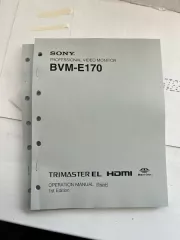 Видеомонитор SONY/MODEL BVM-E170/PROFESSIONAL VIDEO MONITOR Видеомонитор SONY/MODEL BVM-E170/PROFESSIONAL VIDEO MONITOR/СДЕЛАНО В ЯПОНИИ/No7000413 вместе с комплектующими (техническая документация (OPERATION MANUAL ... PROFESSIONAL VIDEO MONITOR BVM- E170) - 2 шт., CD-диск 
Назначение: pryamie…