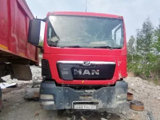 Автосамосвал БЦМ-59 на шасси MAN TGS 41.400 8х4 BB-WW, VIN X3W65392АН0001797, 2017 г.в., №двигателя D2066LF6350547991324798, цвет красный, ГРЗ Н595НС27 (разукомплектован)