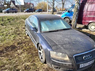 Audi A8, 2006; Audi A8L, 2006 Audi A8, 2006 года, 260 лс, 350000 км, АКПП еще Audi A8, 2006 года, 260 лс, 350000 км, АКПП еще AUDI A8L, 2006 г.в., VIN WAUZZZ4E17N006570, цвет – синий темный, автомобиль находится в совместной собственности. Автомобиль не на ходу, не заводится, АКБ отсутствует.