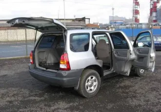 Мазда Tribute 2001 год, VIN 4F2CU06B31KM22425, госномер Р716ХК73, серебристый универсал. Производитель: FLEETWOOD FOLDING TRAILERS, INC. ПТС 73 РН 766324.